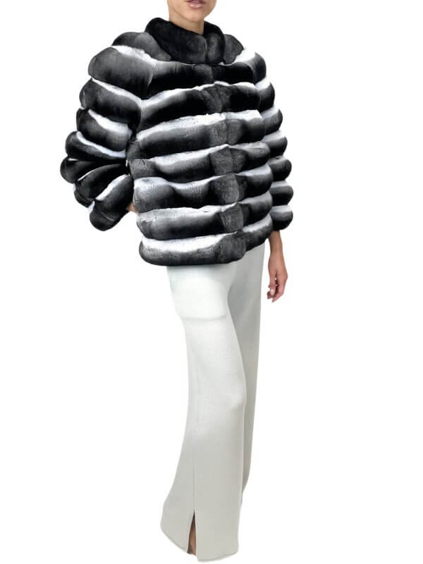 Elegant Chinchilla Fur Jacket