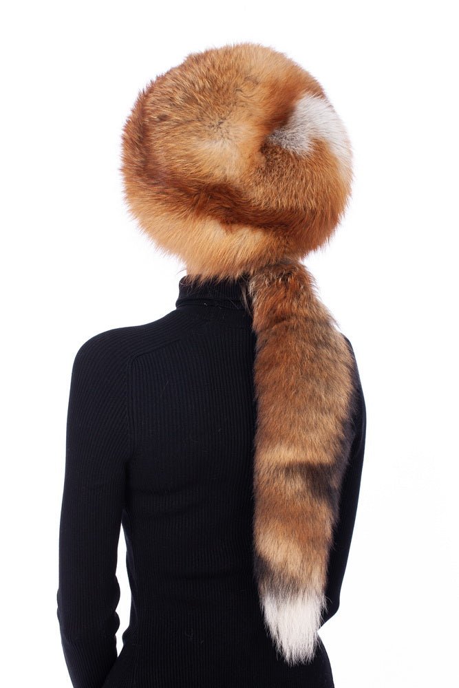 Red Fox Fur Hat Made By FurbySD - Main Image