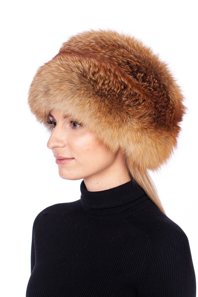 Real Red Fox Fur Hat