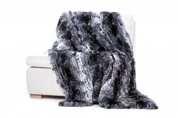 Natural Chinchilla Fur Blanket