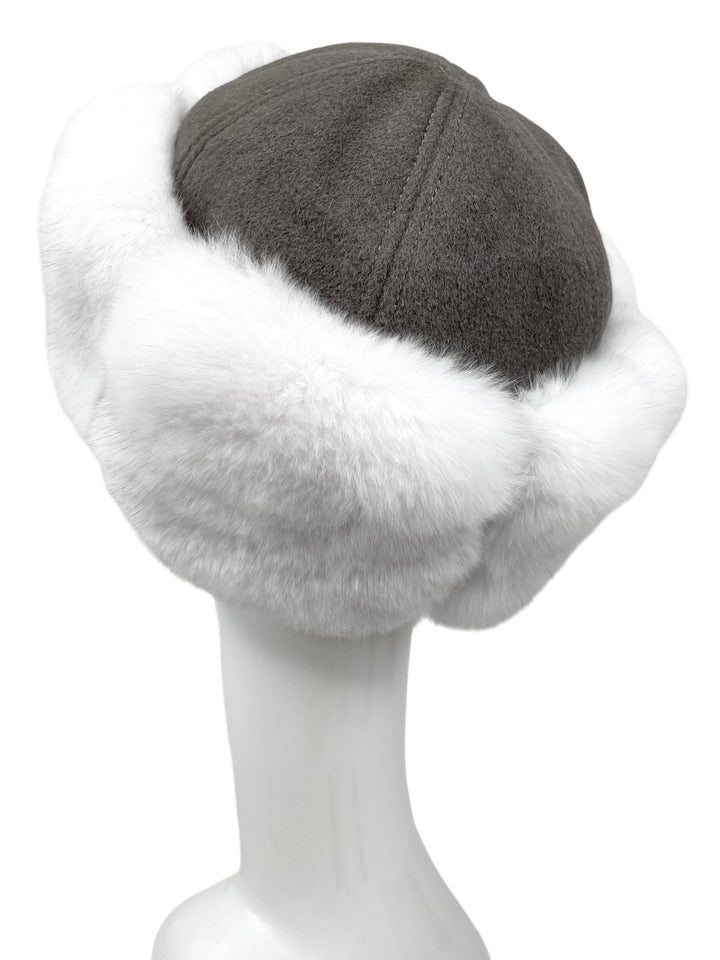White Chinchilla Fur Pillbox Hat