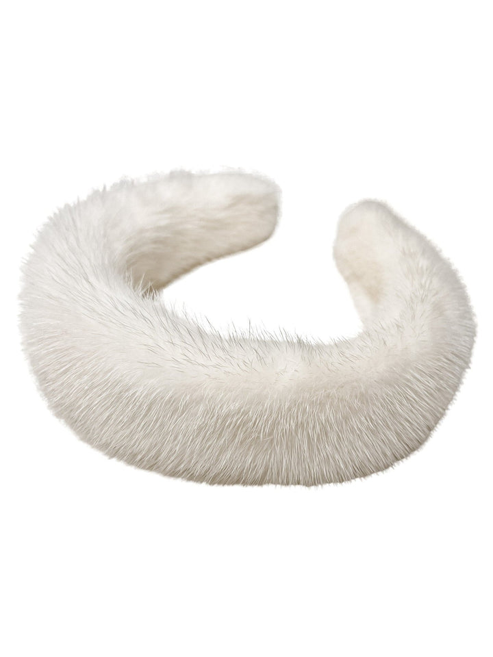 White Fur Hair Band